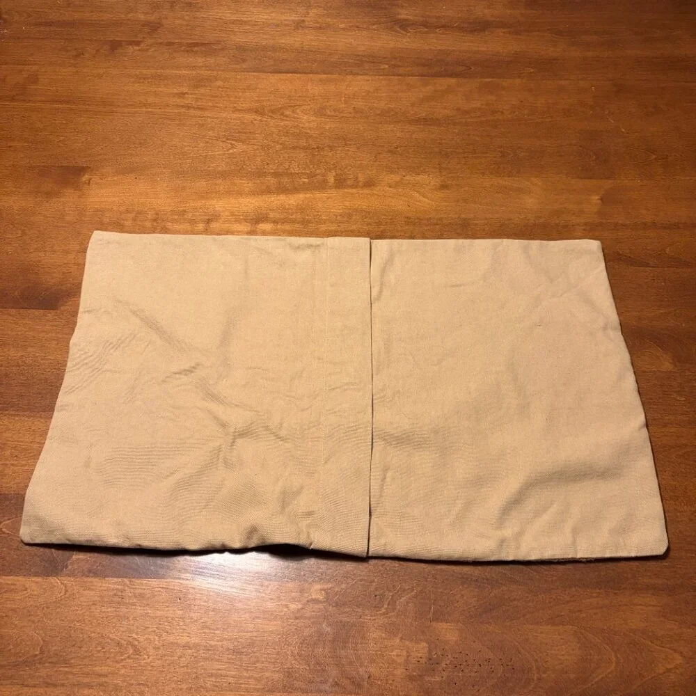 Pottery Barn accent pillowcase fall autumn pumpkin tan cotton 16x26